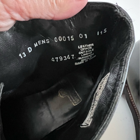 Stacy Adams Madison Cap Toe Black Leather Lace Boots Size 13 - Picture 10 of 15